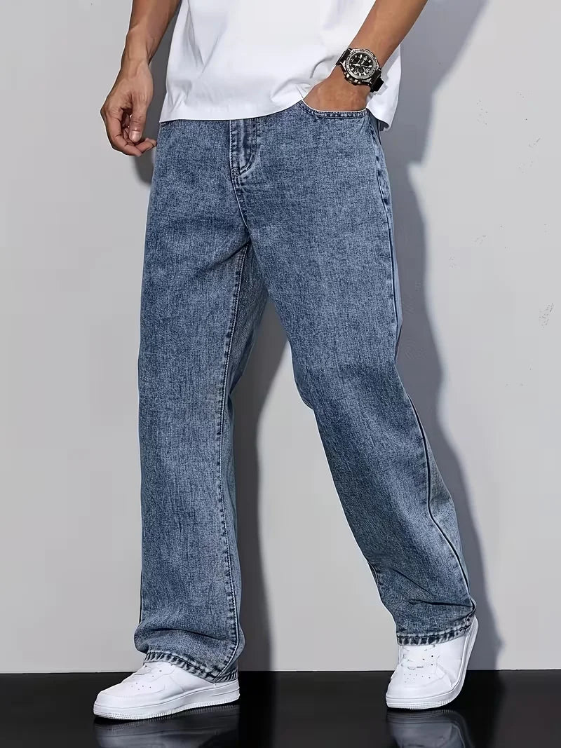 Classic Slim-Fit Stretchy Denim Pants