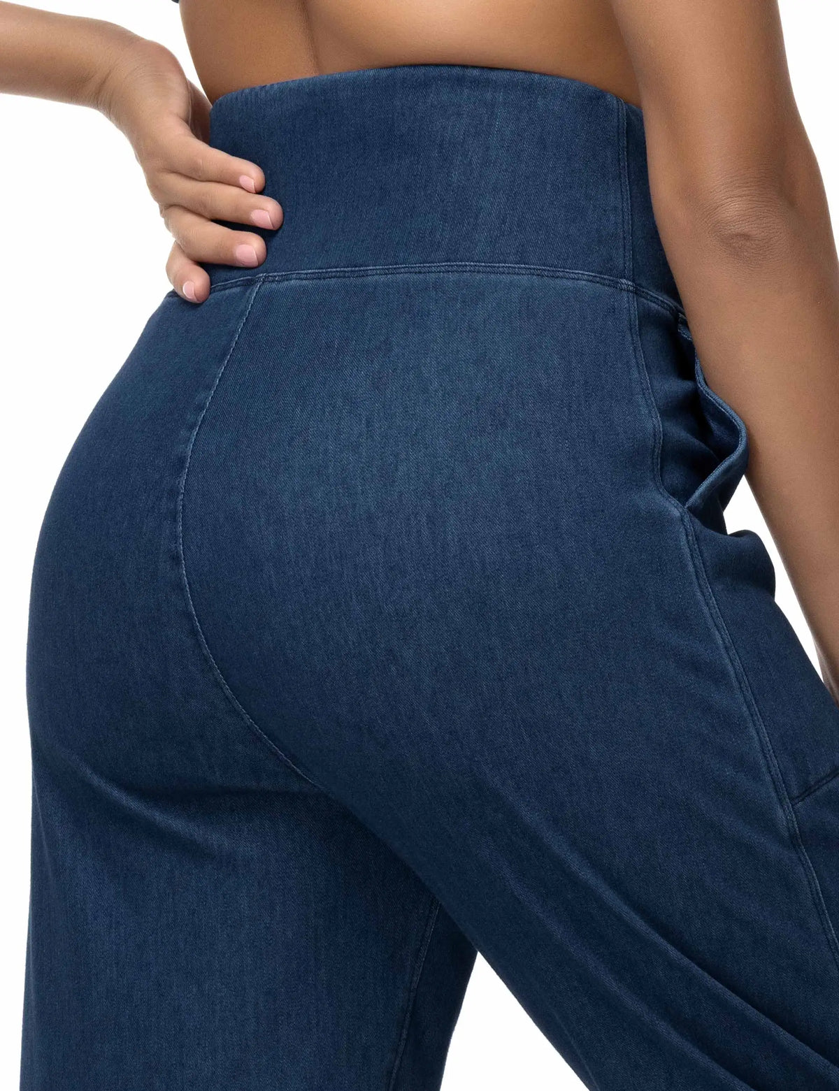 Women High Waisted Denim Joggers Pants