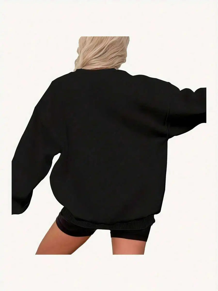 Casual Long‑Sleeve Crew Neck Pullover Sweatshirt