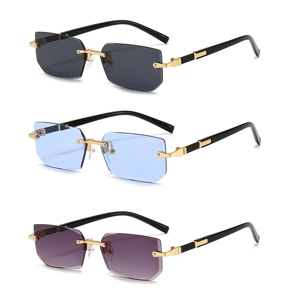 Rimless Rectangle Popular Sunglasses