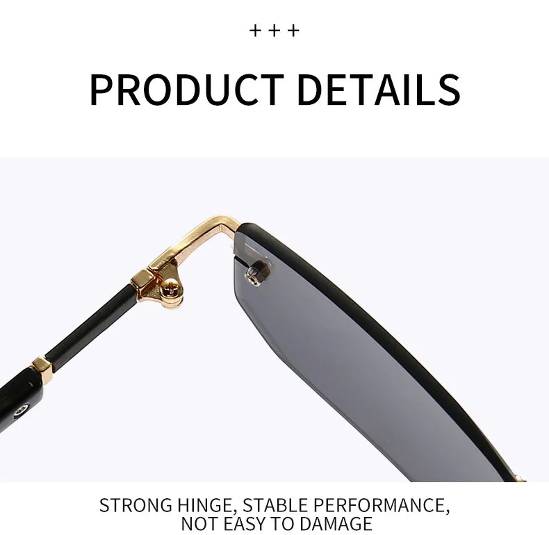 Rimless Rectangle Popular Sunglasses