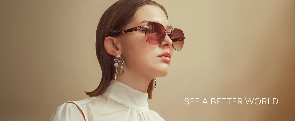 Geometric Diamond Cutting Gradient Sunglasses
