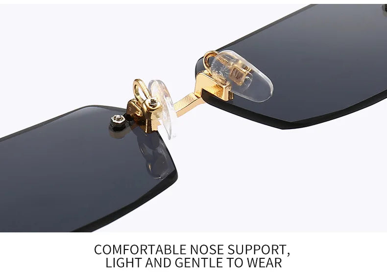 Rimless Rectangle Popular Sunglasses