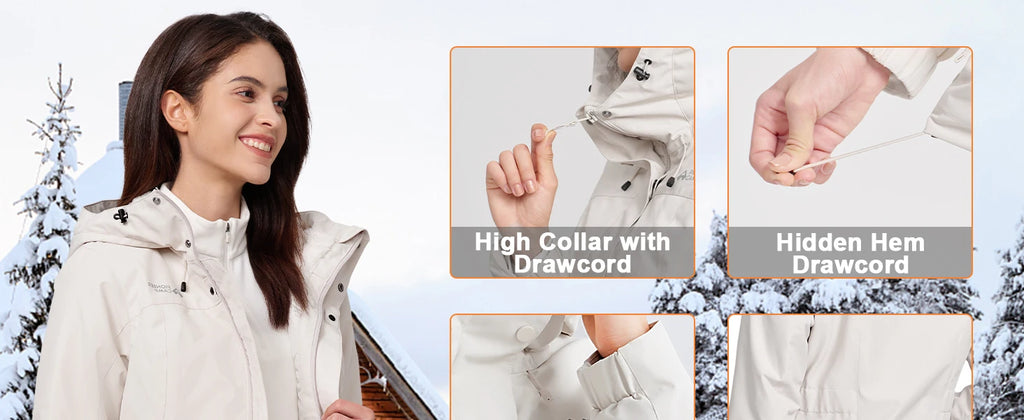 Waterproof Warm Insulated Fleece Lined Jacket