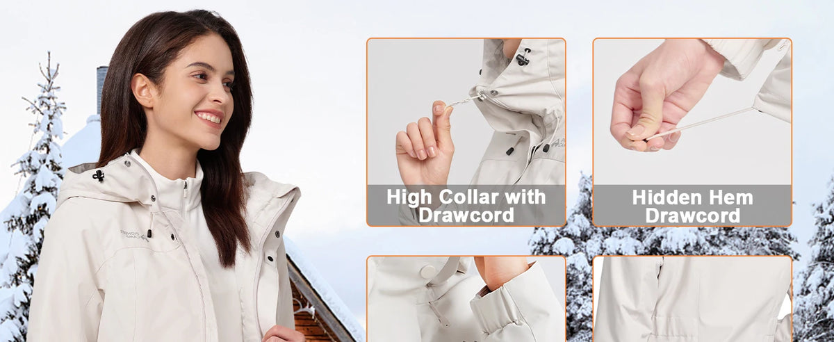 Waterproof Warm Insulated Fleece Lined Jacket