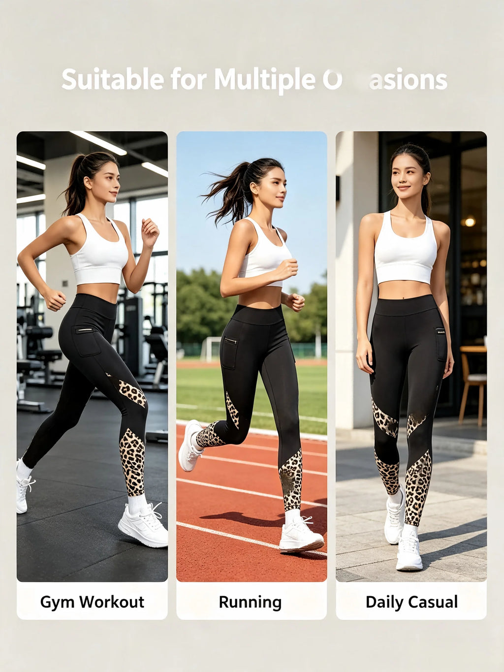 Women's High Waist Leopard Print Leggings