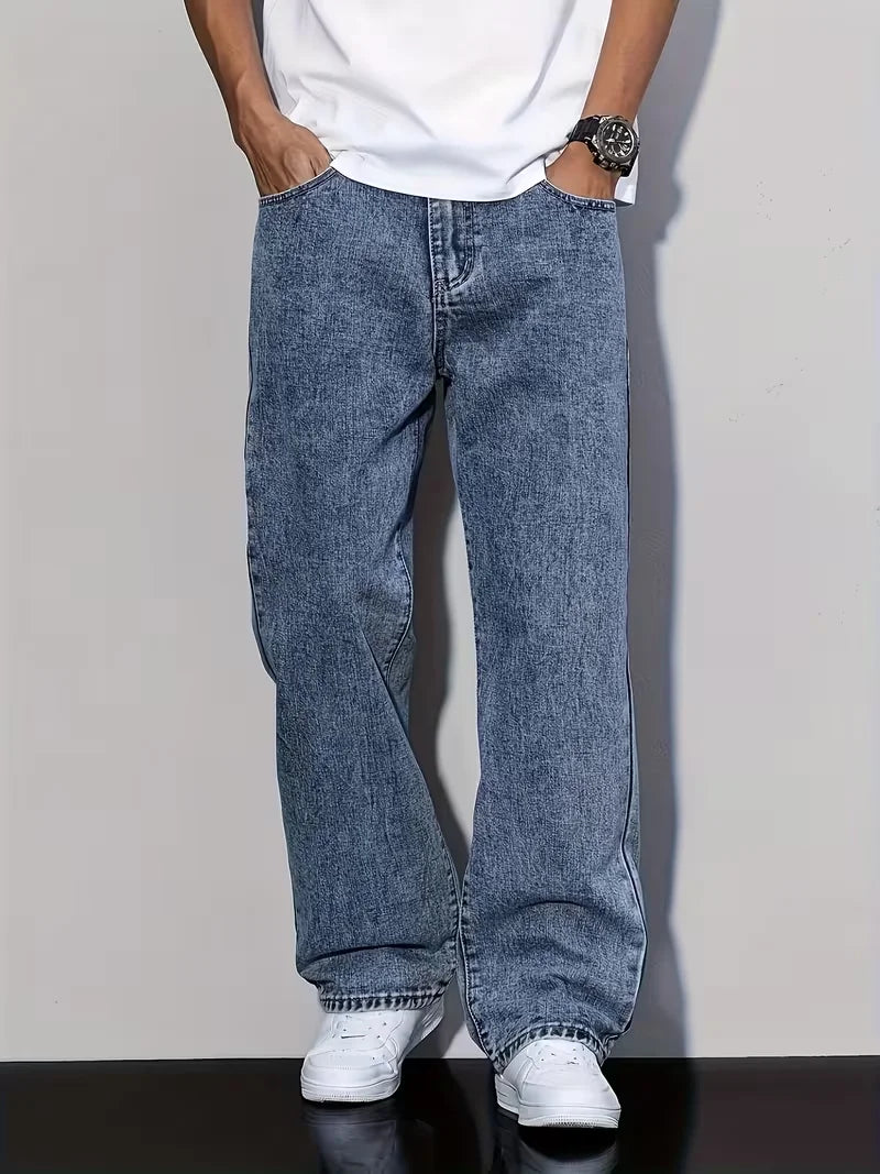 Classic Slim-Fit Stretchy Denim Pants