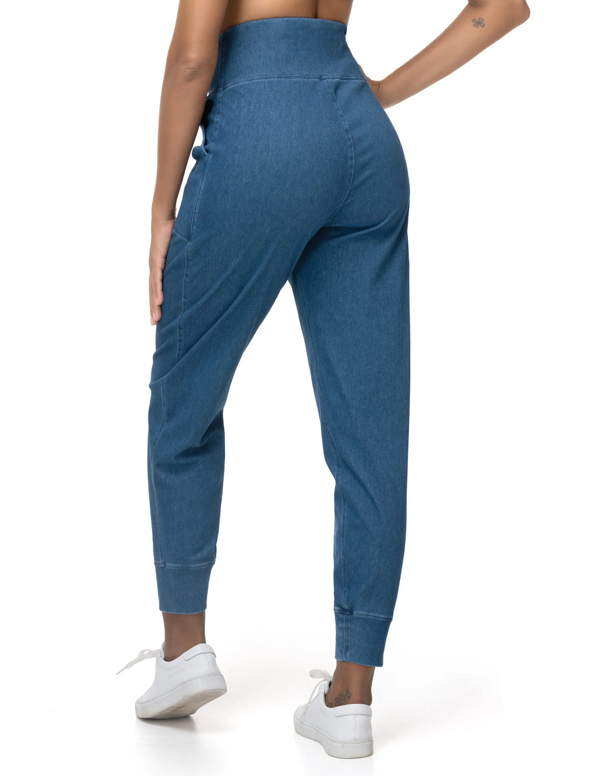 Women High Waisted Denim Joggers Pants