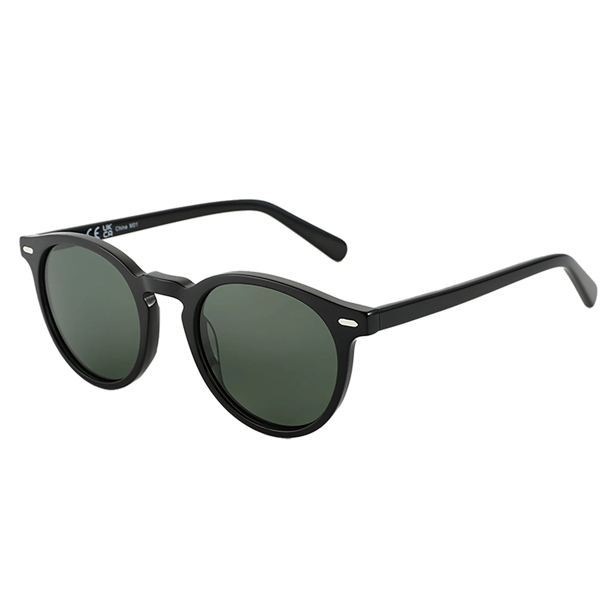 Women Round Polarized Retro Small Sunglasses