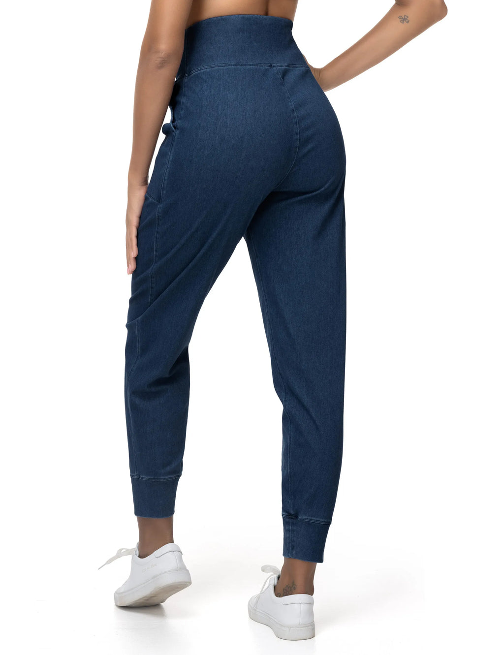Women High Waisted Denim Joggers Pants
