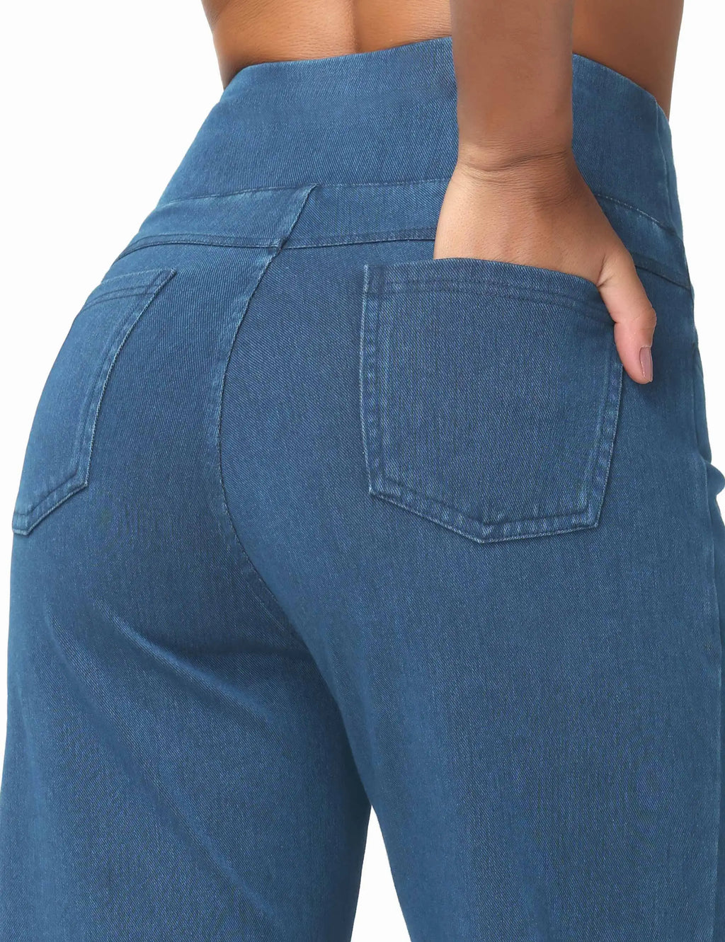 High Waisted Pull on Stretchy Baggy Pants
