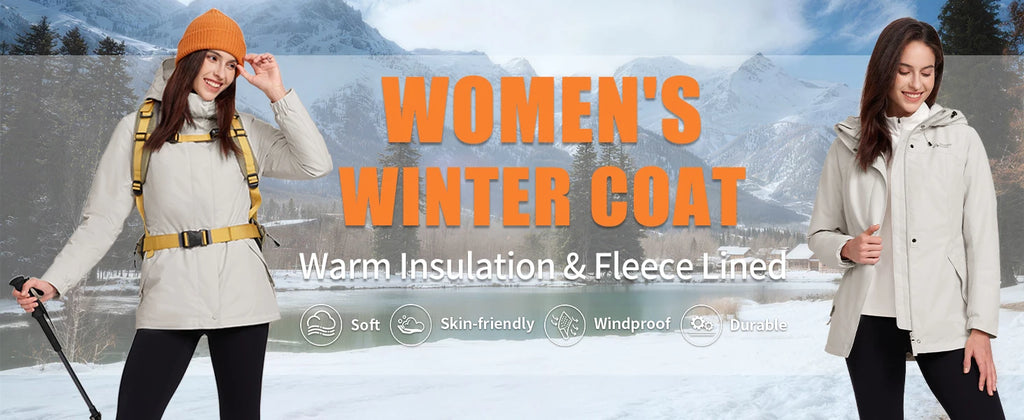 Waterproof Warm Insulated Fleece Lined Jacket