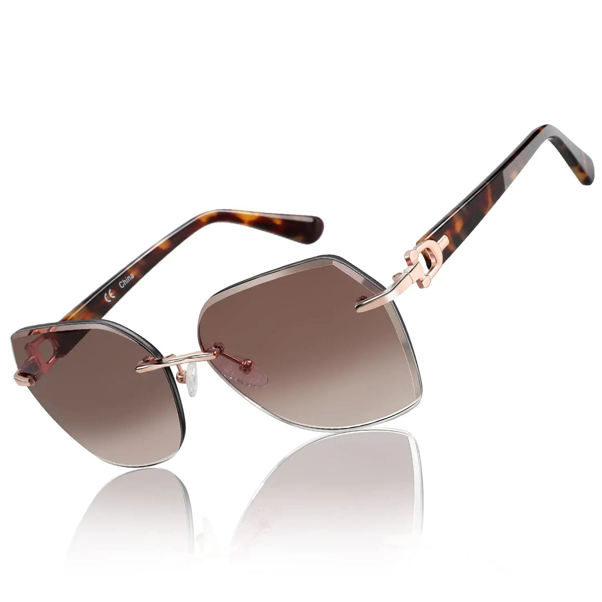 Geometric Diamond Cutting Gradient Sunglasses
