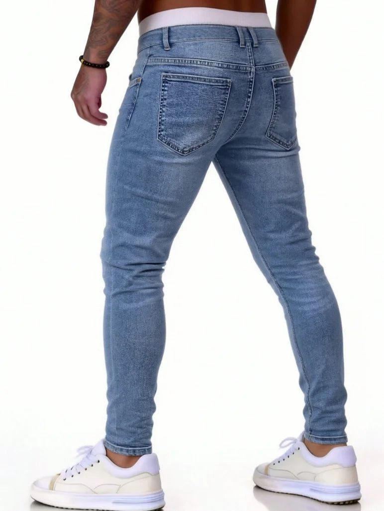 Trendy Slim-Fit Denim Jeans with Stretch
