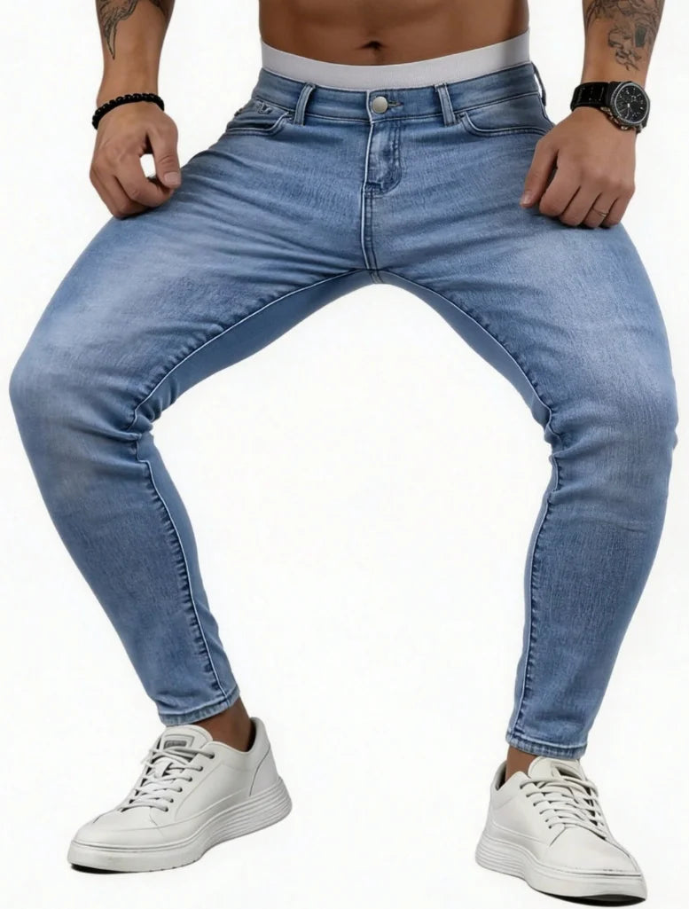 Trendy Slim-Fit Denim Jeans with Stretch