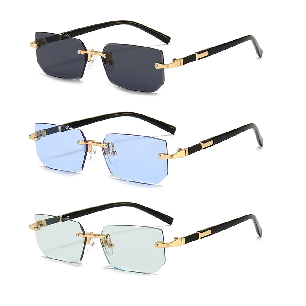 Rimless Rectangle Popular Sunglasses