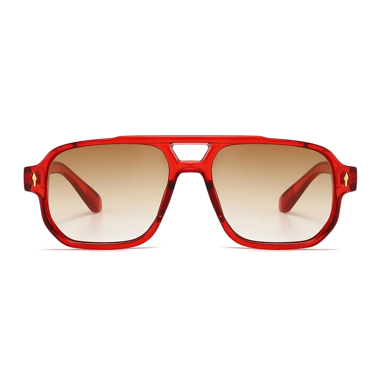 Vintage Double Bridges Men Square Sunglasses
