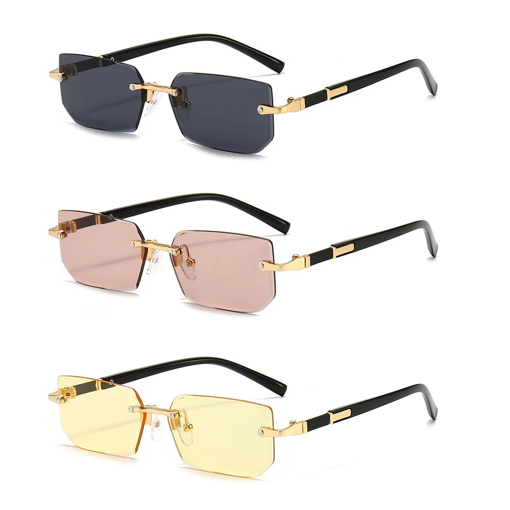 Rimless Rectangle Popular Sunglasses