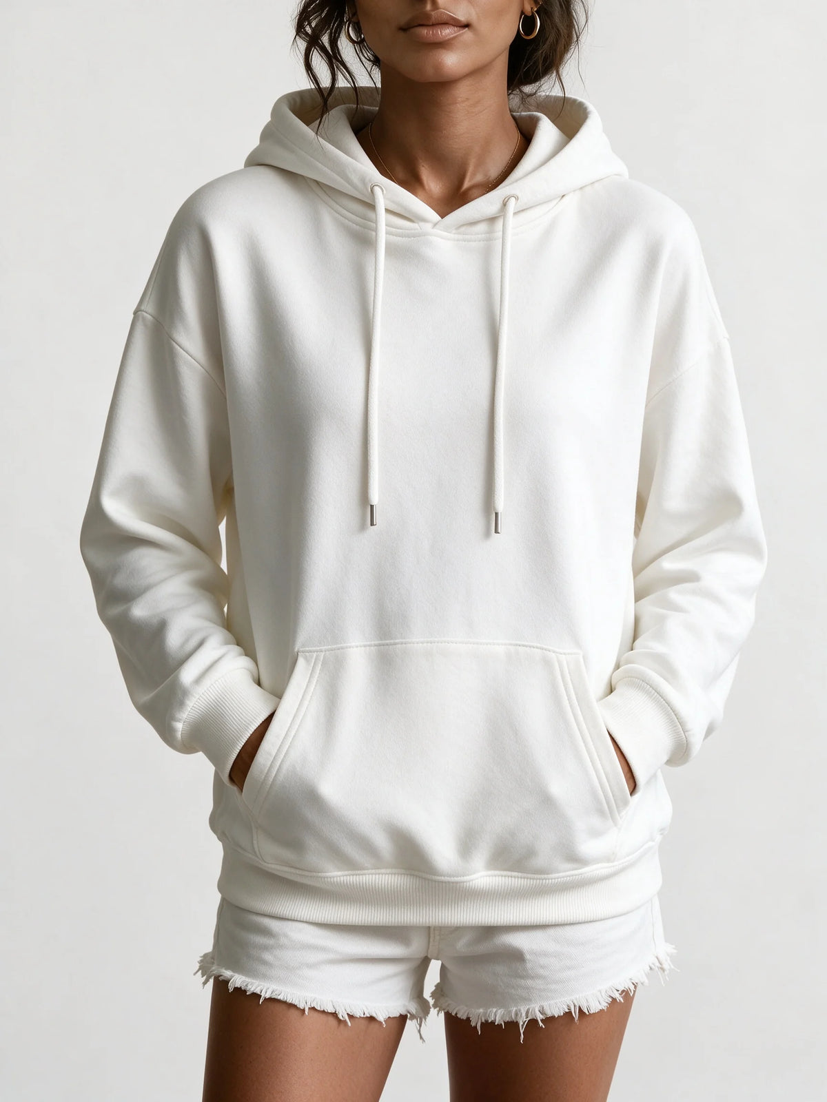 Long Sleeve Drawstring Kangaroo Pocket Hoodies
