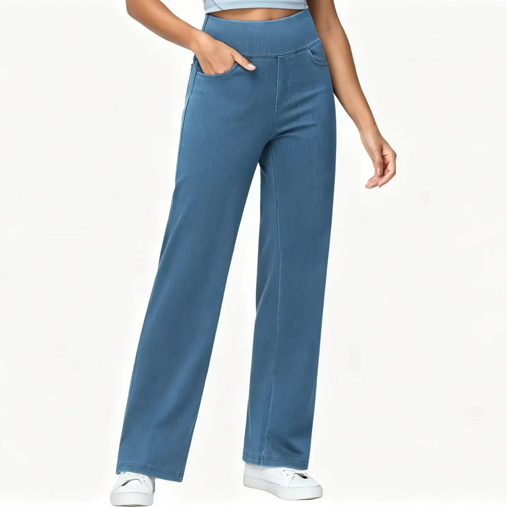 High Waisted Pull on Stretchy Baggy Pants