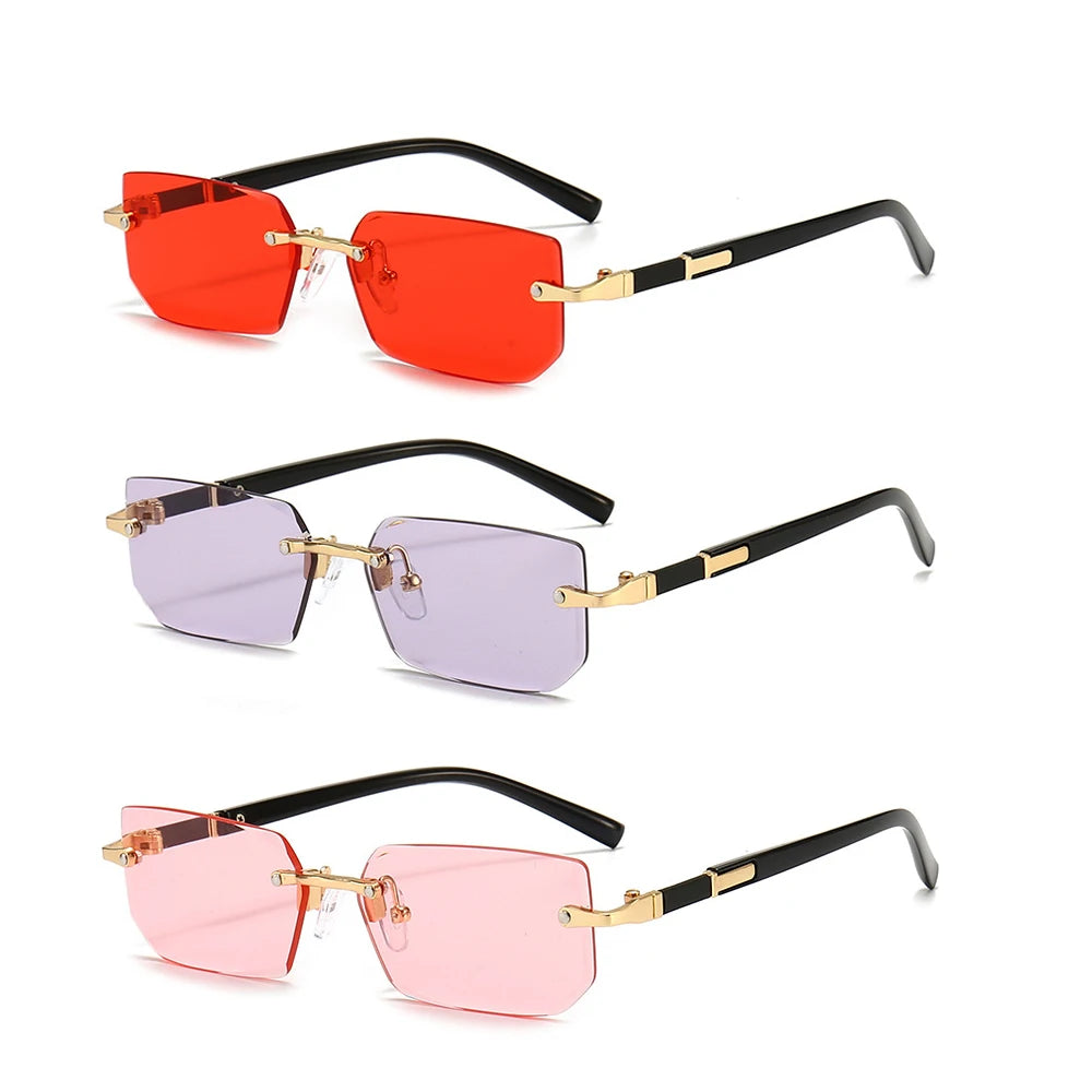 Rimless Rectangle Popular Sunglasses