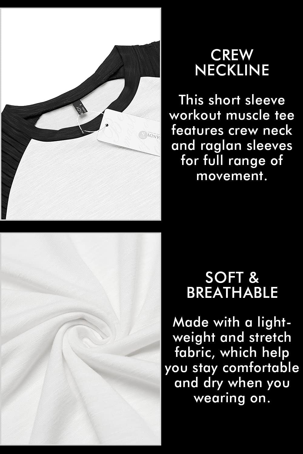 Men Pleated Raglan Sleeve T-Shirts