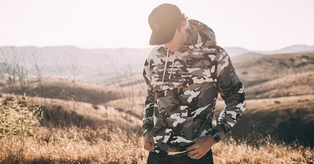 Patriotic Camo Flag Heavyweight Hoodies