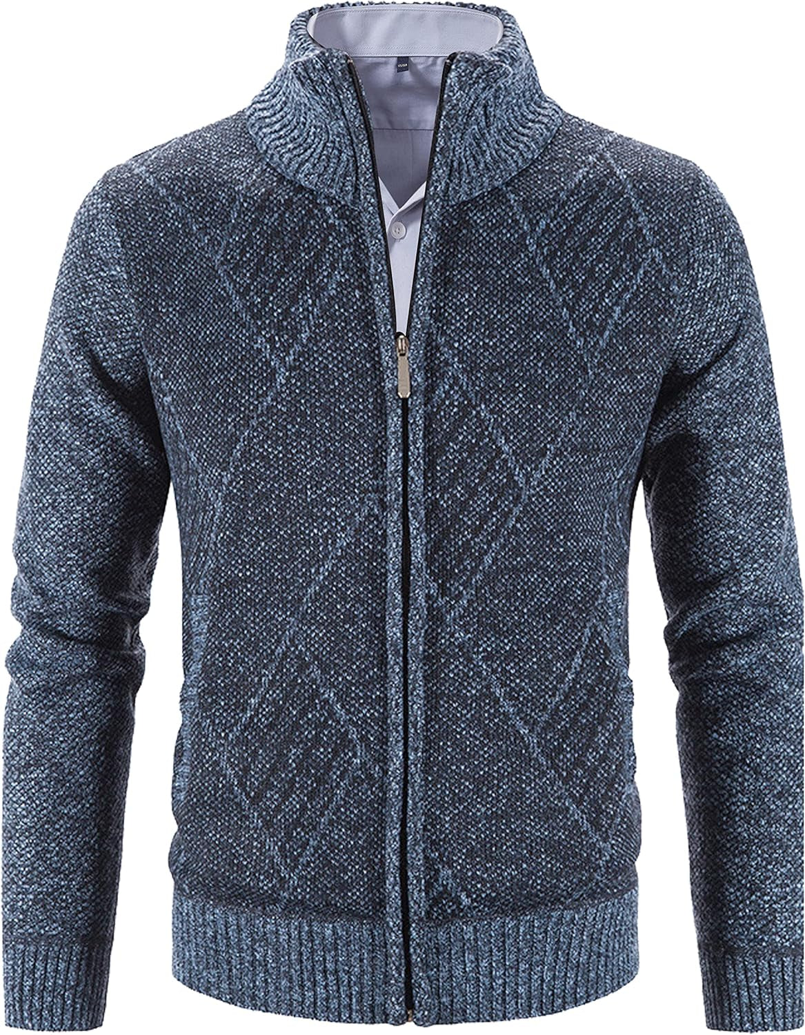 Men Casual Full Zip Sweater