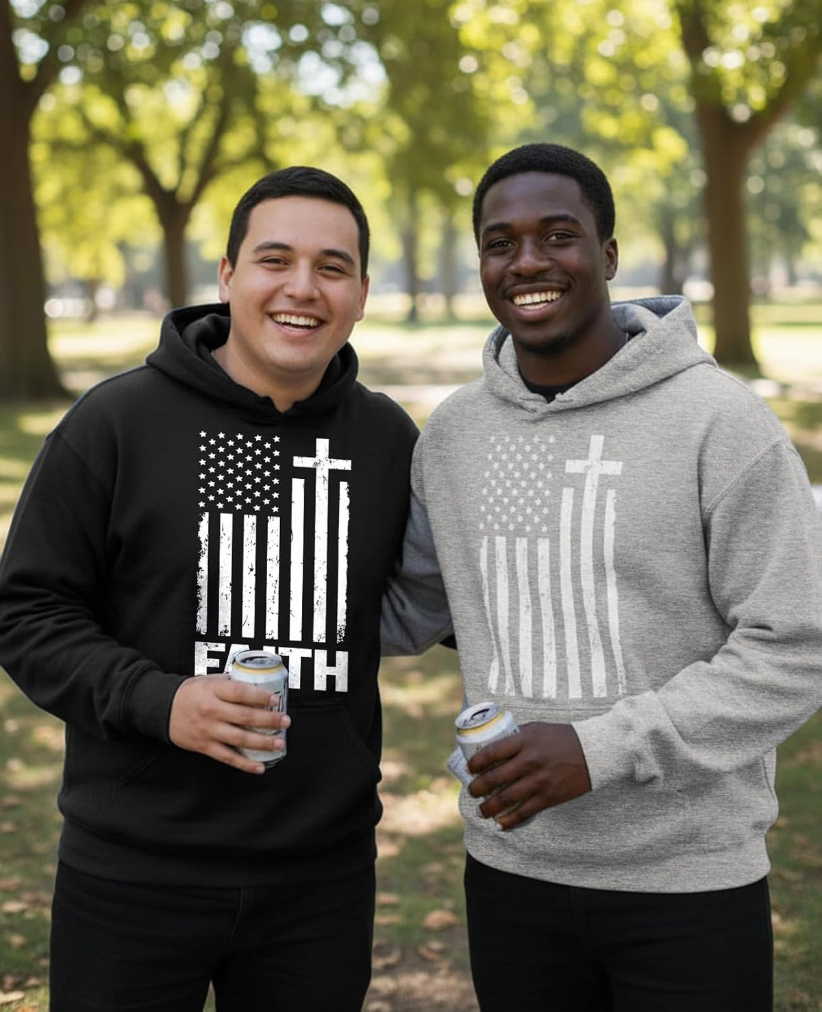 USA Flag Faith Patriotic Pullover Hoodie