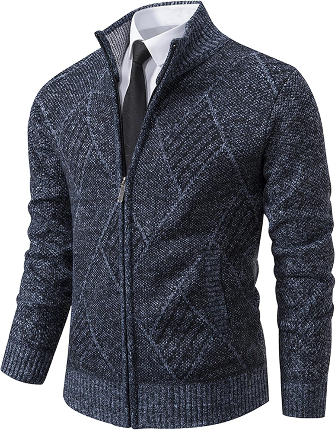 Men Casual Full Zip Sweater