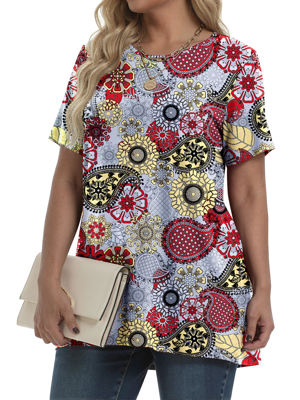Women Tunic Casual Floral Tops