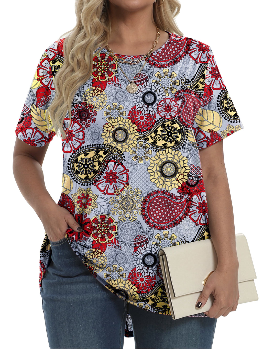 Women Tunic Casual Floral Tops