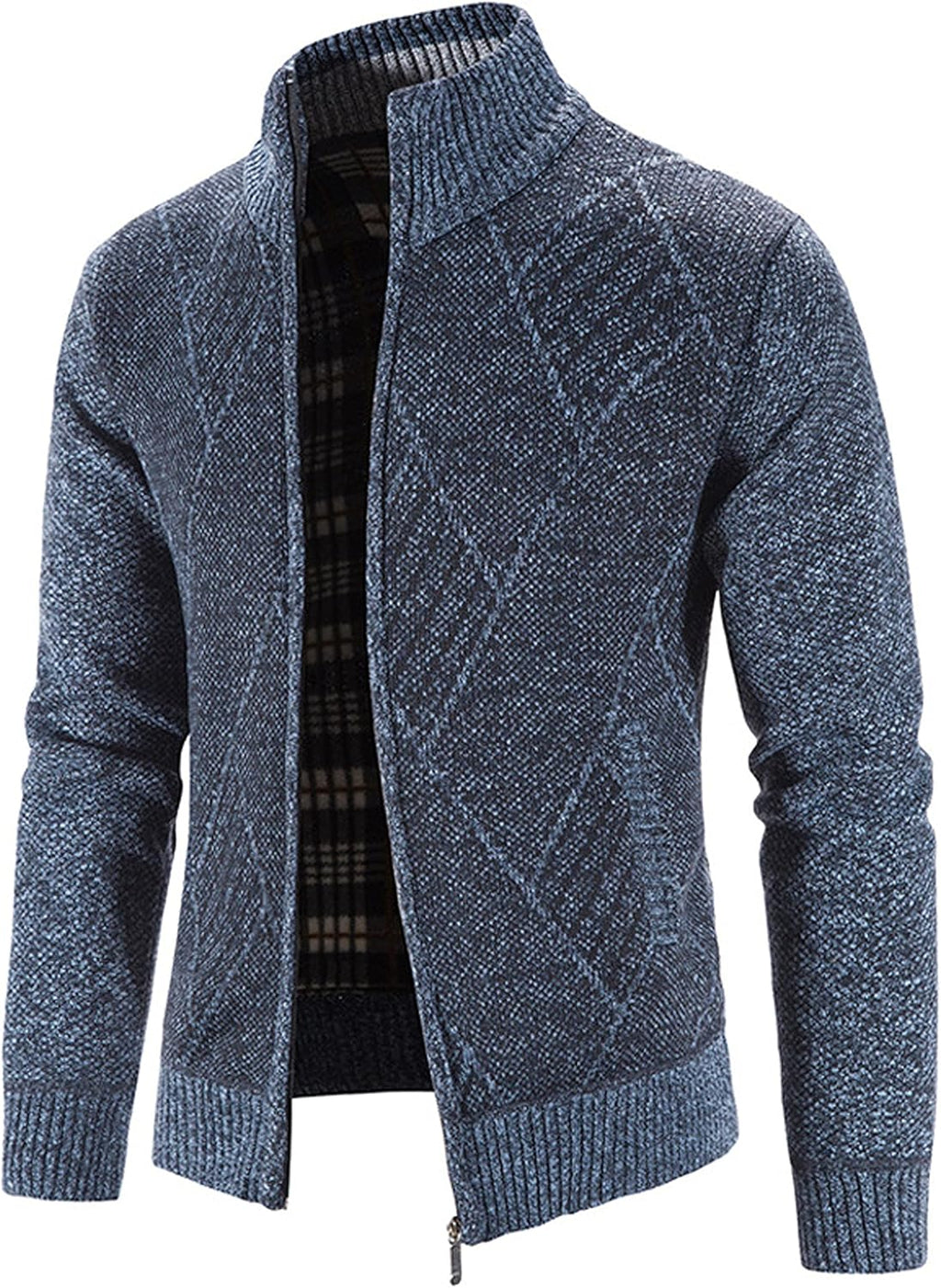 Men Casual Full Zip Sweater
