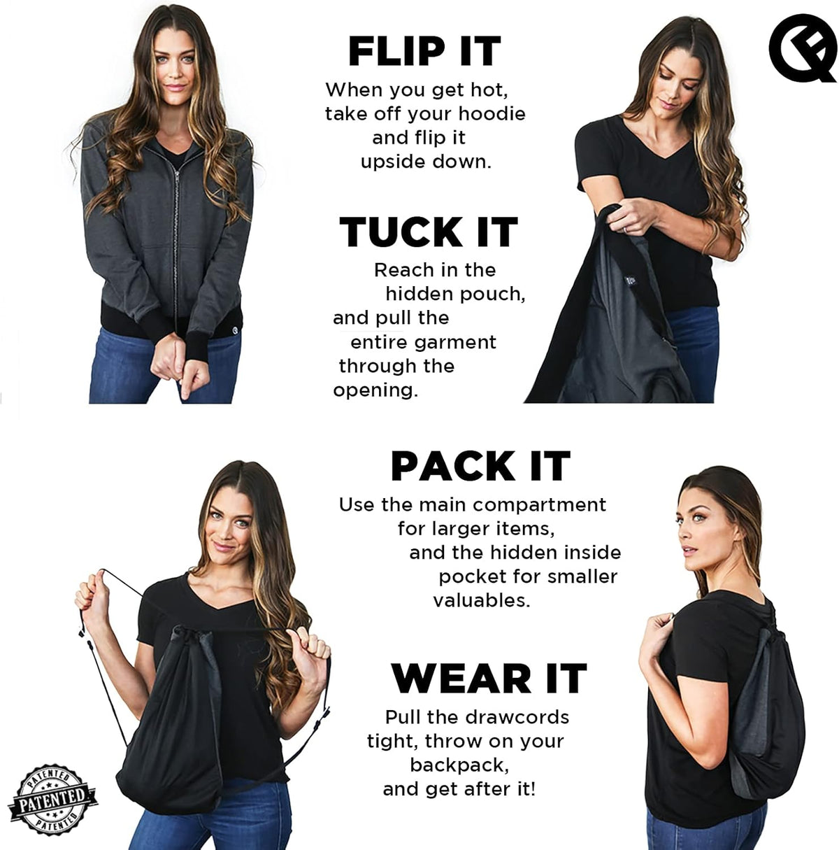 2-In-1 Reversible Backpack Hoodie